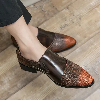 VERSATILE KOREAN STYLE CARVED POINTED SHOE 0298BR